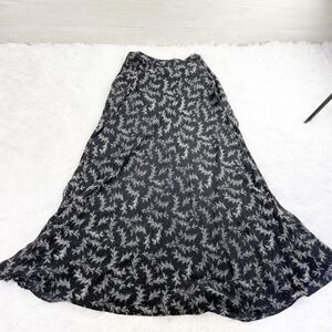 Band of Outsiders Feather Silk Peasant Maxi Skirt